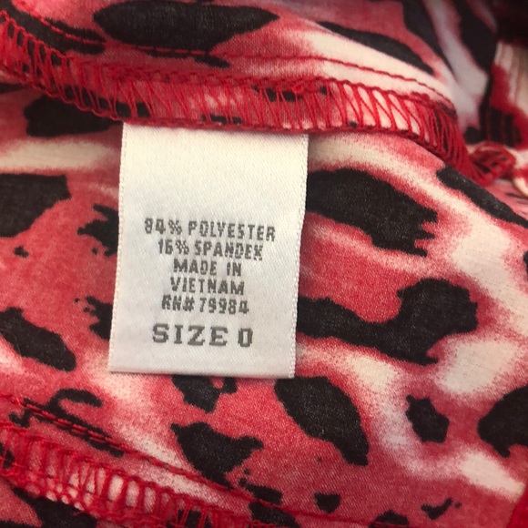 Zenergy by Chico’s Red Animal Print Jacket Full Zip Sz 4 (zenergy Sz 0) - Picture 8 of 8
